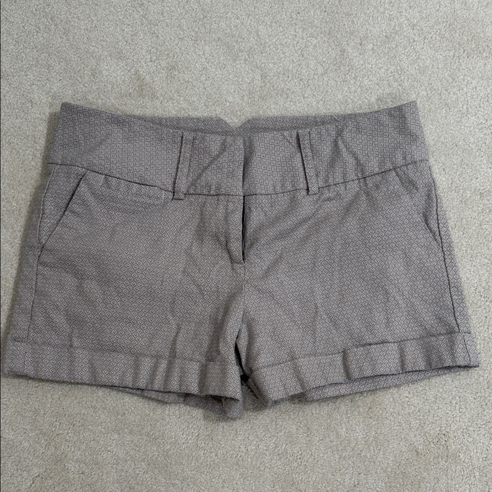Women's Gray Jacquard Shorts